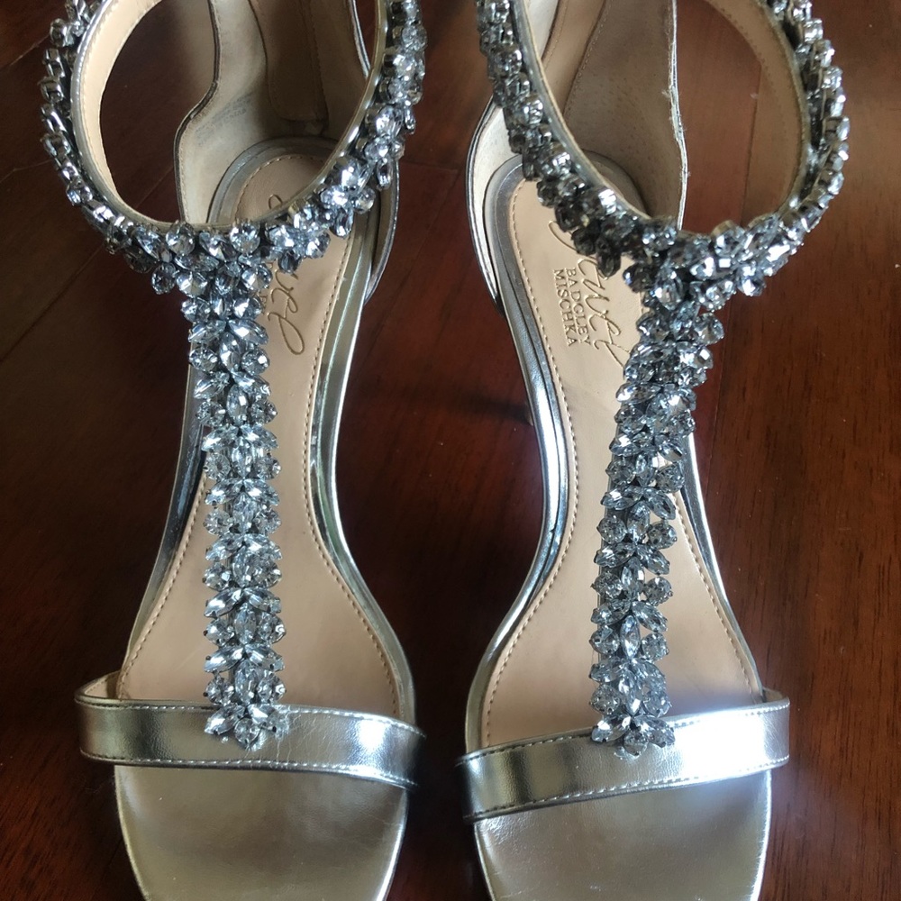 Jewel Badgley Mischka Janna Embellished Evening Sandals